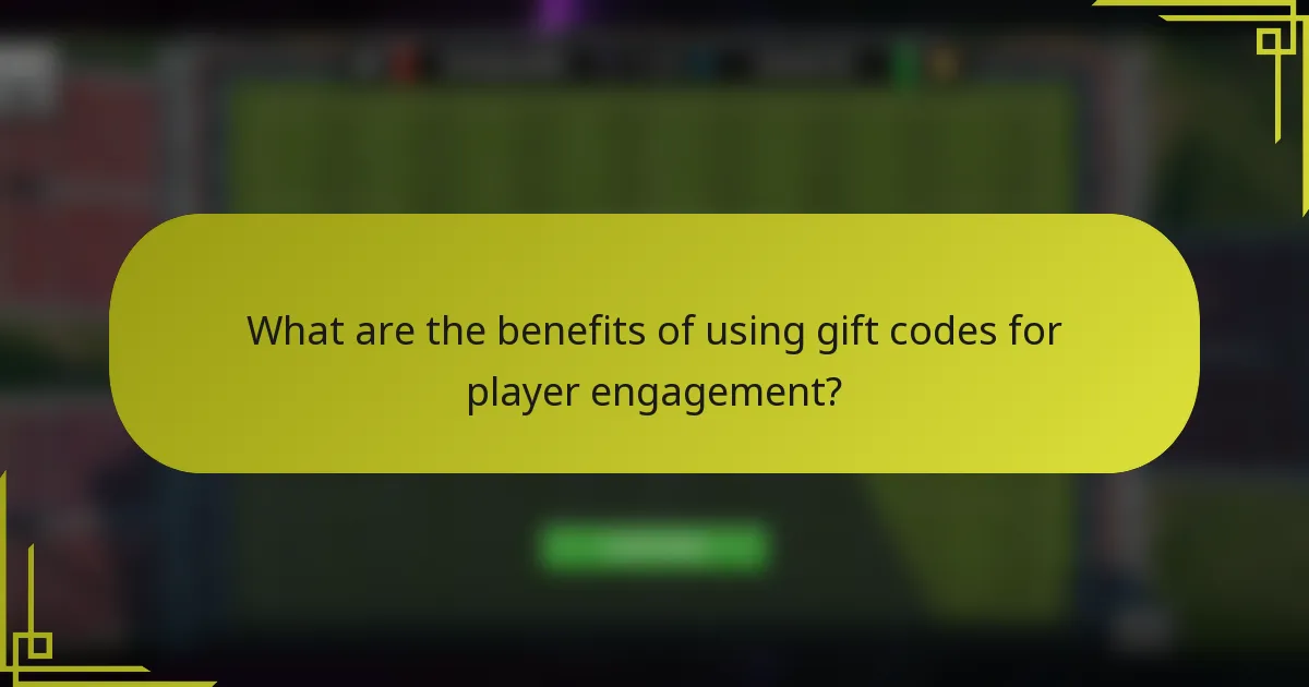 What are the benefits of using gift codes for player engagement?