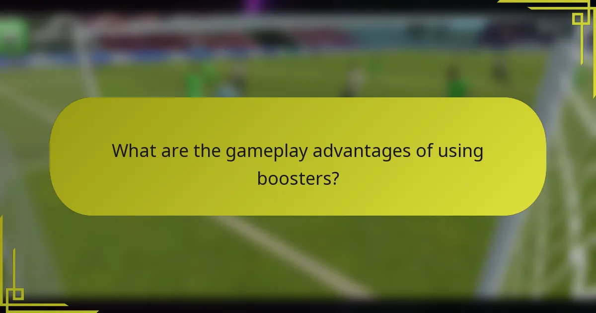 What are the gameplay advantages of using boosters?