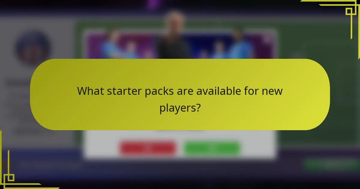 What starter packs are available for new players?