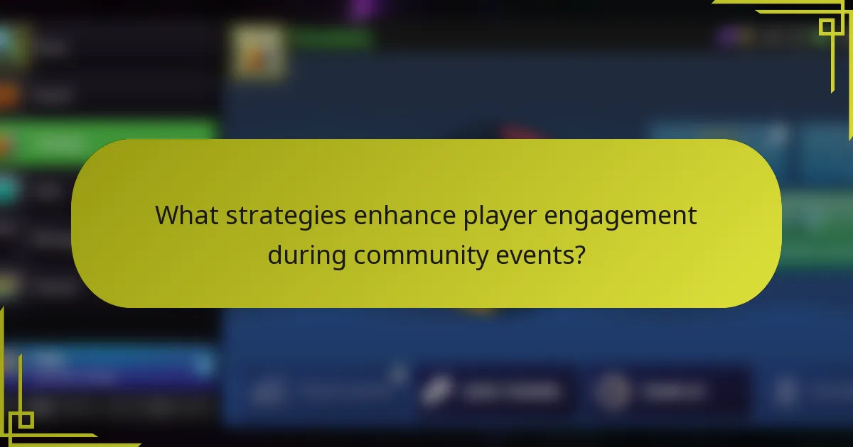 What strategies enhance player engagement during community events?